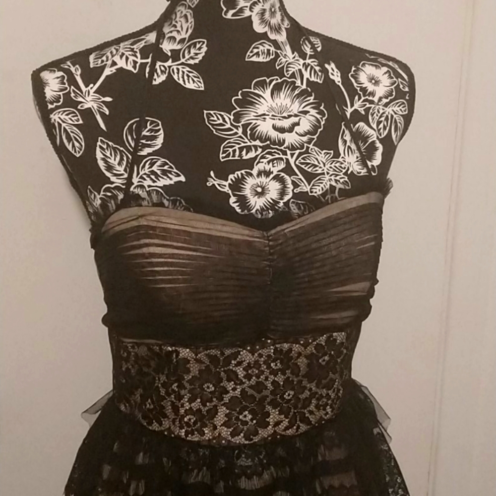 Ruffeled Lace Gothic Dress - Picture 2 of 8